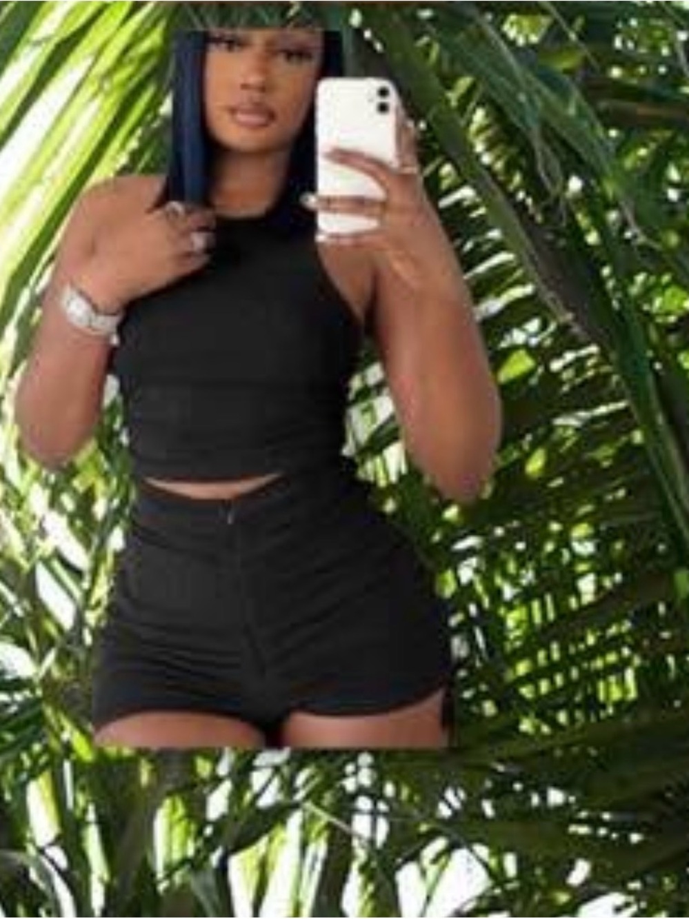 High-Waist Black Women's Shorts - Sleek Summer Style